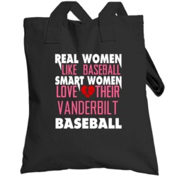 Real Smart Women Love Vanderbilt Baseball Fan Totebag