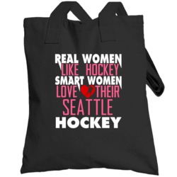 Real Smart Women Love Seattle Hockey Fan Totebag