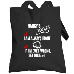 Nancy Funny Rules Totebag