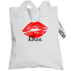 Rhea Personalized Name Lips Kiss Love Essential Totebag