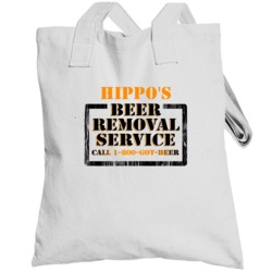Hippo's Beer Removal Service Name Totebag