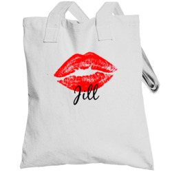 Jill Personalized Name Lips Kiss Love Essential Totebag