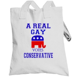 A Real Gay Votes For Conservative Politics Totebag