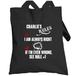 Charlie Funny Rules Totebag
