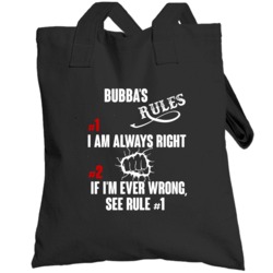 Bubba Funny Rules Totebag