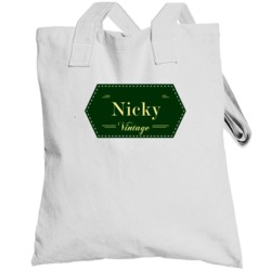 Nicky Vintage Label Name Totebag