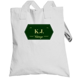 Kj Vintage Label Name Totebag