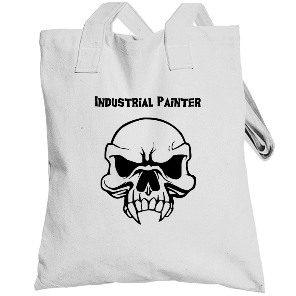 Industrial Painter Skull Design Mens Totebag