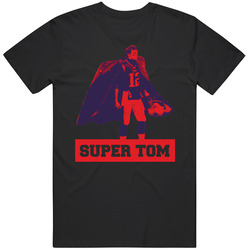 Tom Brady Super Tom In A Cape New England Football T Shirt