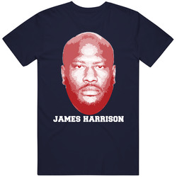 James Harrison Face Big Head New England Football Player Fan T Shirt