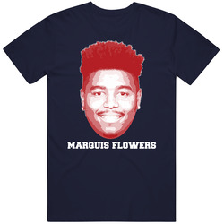 Marquis Flowers Face Big Head New England Football Player Fan T Shirt
