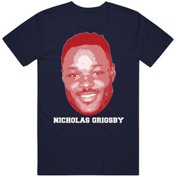 Nicholas Grigsby Face Big Head New England Football Player Fan T Shirt