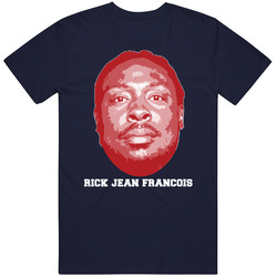Rick Jean Francois Face Big Head New England Football Player Fan T Shi