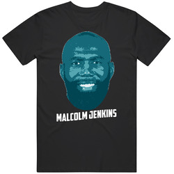 Malcolm Jenkins Face Big Head Philadelphia Football Player Fan T Shirt