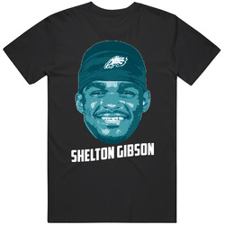 Shelton Gibson Face Big Head Philadelphia Football Player Fan T Shirt