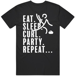 Eat Sleep Curl Party Repeat Pyeongchang 2018 Winter Olympics T Shirt Eat Sleep Curl Party Repeat Pyeongchang 2018 Winter Olympics T Shirt