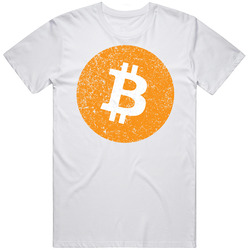 Bitcoin Btc Distressed Cryptocurrency E-currency Online Shopping Fan T