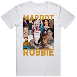 Margot Robbie Movies Mashup Hollywood Actor Super Fan T Shirt