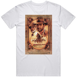 Indiana Jones And The Last Crusade Retro Movie  Fan T Shirt