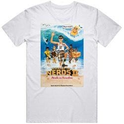 Revenge Of The Nerds Two Nerds In Paradise Retro Movie  Fan T Shirt