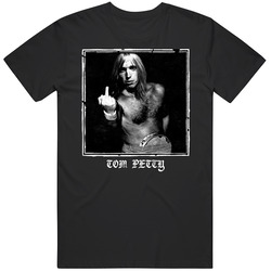 Tom Petty Middle Finger Worn Look T Shirt