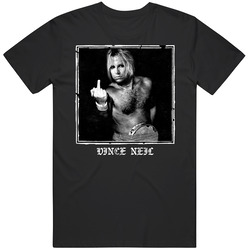 Vince Neil Middle Finger Worn Look T Shirt