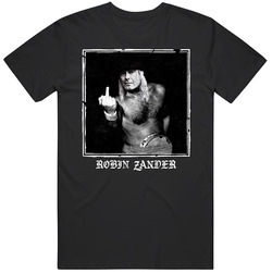 Robin Zander Middle Finger Worn Look T Shirt
