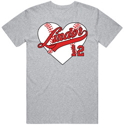 Francisco Lindor Baseball Heart T Shirt