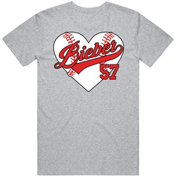 Shane Bieber Baseball Heart T Shirt