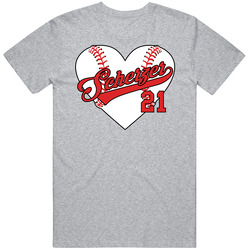 Max Scherzer Baseball Heart T Shirt