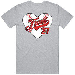 Mike Trout Baseball Heart T Shirt