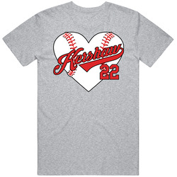 Clayton Kershaw Baseball Heart T Shirt