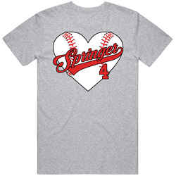 George Springer Baseball Heart T Shirt