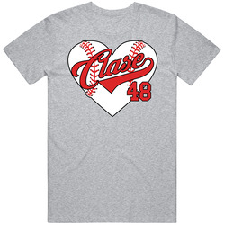 Emmanuel Clase Baseball Heart T Shirt