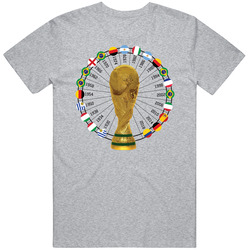 Colombia World Cup 1930 To 2018 Winners Champions Trophy Fan T Shirt Colombia World Cup 1930 To 2018 Winners Champions Trophy Fan T Shirt