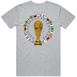 World Cup 1930 To 2018 Winners Champions Trophy Fan T Shirt World Cup 1930 To 2018 Winners Champions Trophy Fan T Shirt