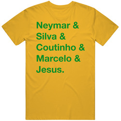 Brazil Neymar Silva Coutinho Marcelo Jesus World Cup Team Player T Shi Brazil Neymar Silva Coutinho Marcelo Jesus World Cup Team Player T Shi