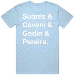 Uruguay Suarez Cavani Godin Pereira World Cup Team Fan T Shirt Uruguay Suarez Cavani Godin Pereira World Cup Team Fan T Shirt