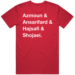 Iran Azmoun Ansarifard Hajsafi Shojaei World Cup Player Fan T Shirt Iran Azmoun Ansarifard Hajsafi Shojaei World Cup Player Fan T Shirt