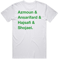 Iran Azmoun Ansarifard Hajsafi Shojaei World Cup 2018 Team Fan T Shirt Iran Azmoun Ansarifard Hajsafi Shojaei World Cup 2018 Team Fan T Shirt