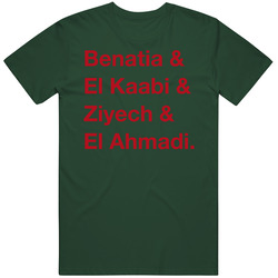 Morocco Benatia El Kaabi Ziyech El Ahmadi World Cup Players Fan T Shir Morocco Benatia El Kaabi Ziyech El Ahmadi World Cup Players Fan T Shir