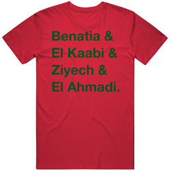 Morocco Benatia El Kaabi Ziyech El Ahmadi World Cup Team Fan T Shirt Morocco Benatia El Kaabi Ziyech El Ahmadi World Cup Team Fan T Shirt