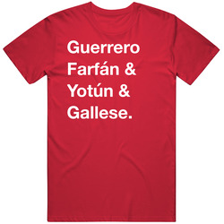 Peru Guerrero Farfan Yotun Gallese World Cup Team Fan T Shirt Peru Guerrero Farfan Yotun Gallese World Cup Team Fan T Shirt