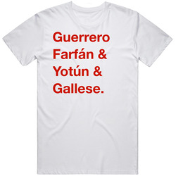 Peru Guerrero Farfan Yotun Gallese World Cup Player Fan T Shirt Peru Guerrero Farfan Yotun Gallese World Cup Player Fan T Shirt