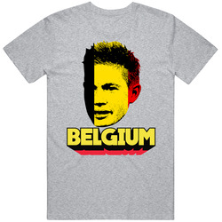 Kevin De Bruyne Belgium Flag Big Head Fifa World Cup Fan T Shirt