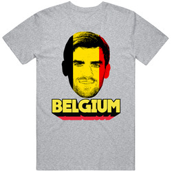 Nicolas Lombaerts Belgium Flag Big Head Fifa World Cup Fan T Shirt
