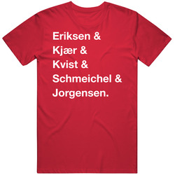 Denmark Eriksen Kjaer Kvist Schmeichel Jorgensen World Cup Players Fan Denmark Eriksen Kjaer Kvist Schmeichel Jorgensen World Cup Players Fan