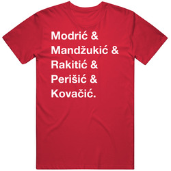 Croatia Mandzukic Modric Rakitic Perisic World Cup Team Player Fan T S