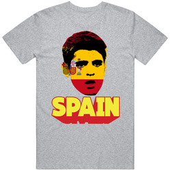 Alvaro Morata Spain Flag Big Head Fifa World Cup Fan T Shirt