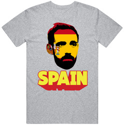 Juanfran Spain Flag Big Head Fifa World Cup Fan T Shirt